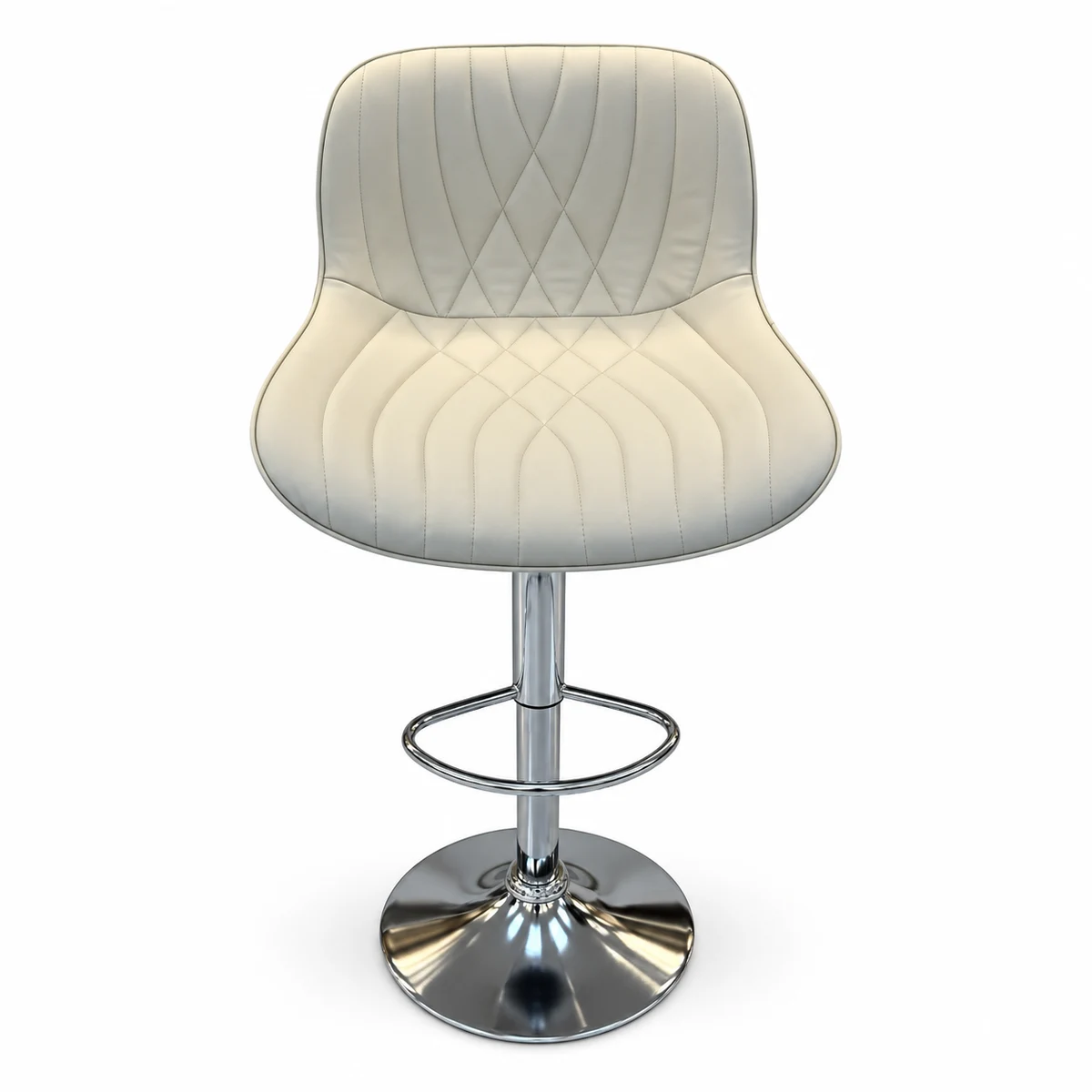 Bar Chair – Ivory / Chrome