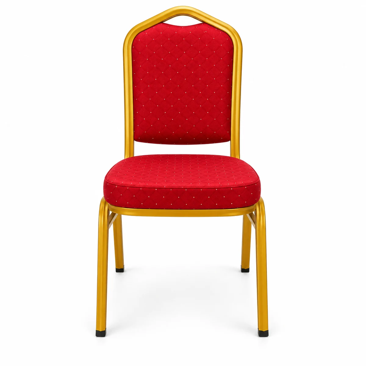 Red Banquet Chair – Gold Frame