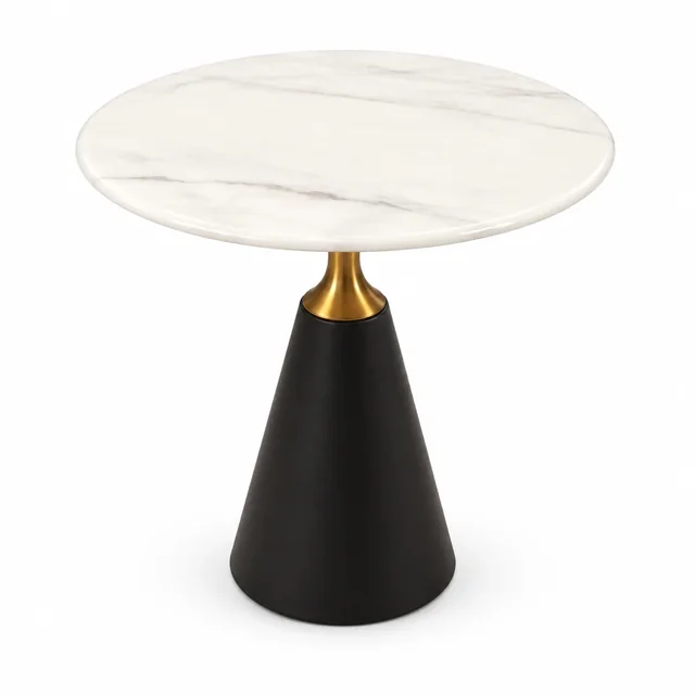 Round Café Table – Dark Pedestal Base