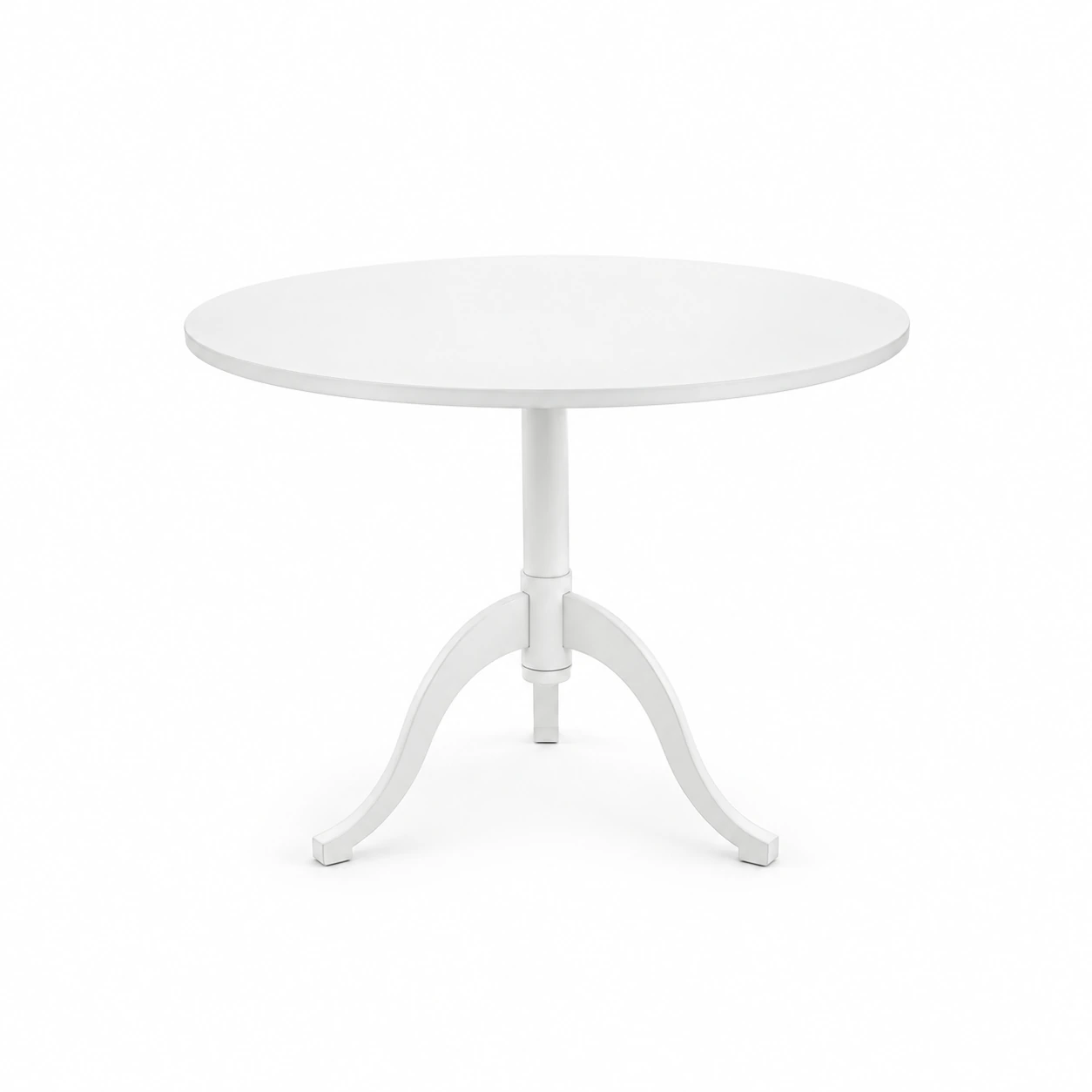 Round Pedestal Café Table — White