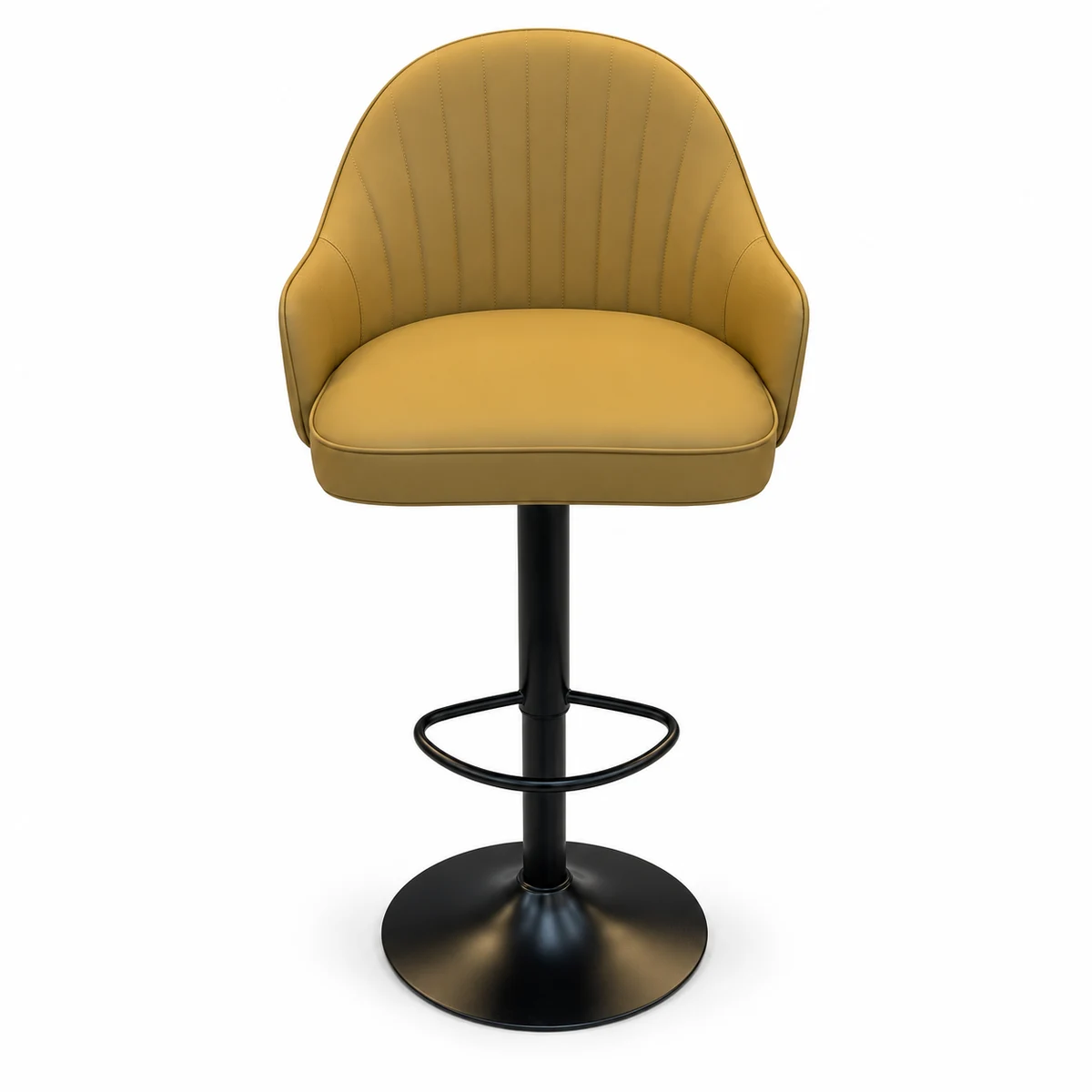 Bar Chair – Mustard Gold / Black — front view