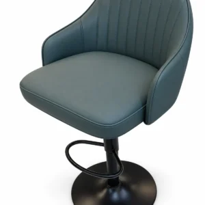Bar Chair – Slate Blue / Black — seat detail