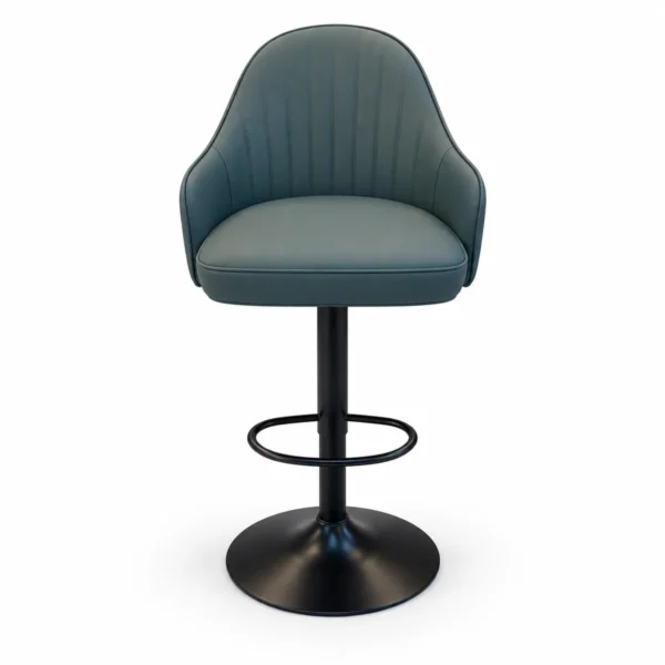 Bar Chair – Slate Blue / Black — front view