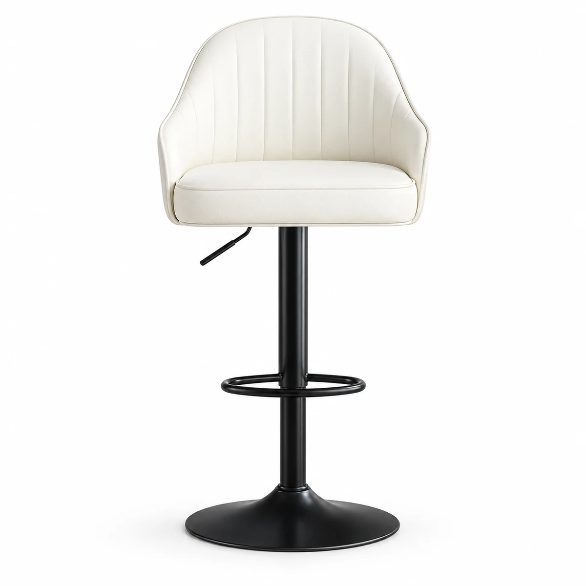 Bar Chair – White / Black — front view