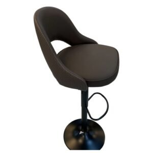 Curved Back Bar Chair – Dark Brown / Black