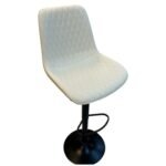 Diamond Stitched Bar Chair – Ivory / Black — product view