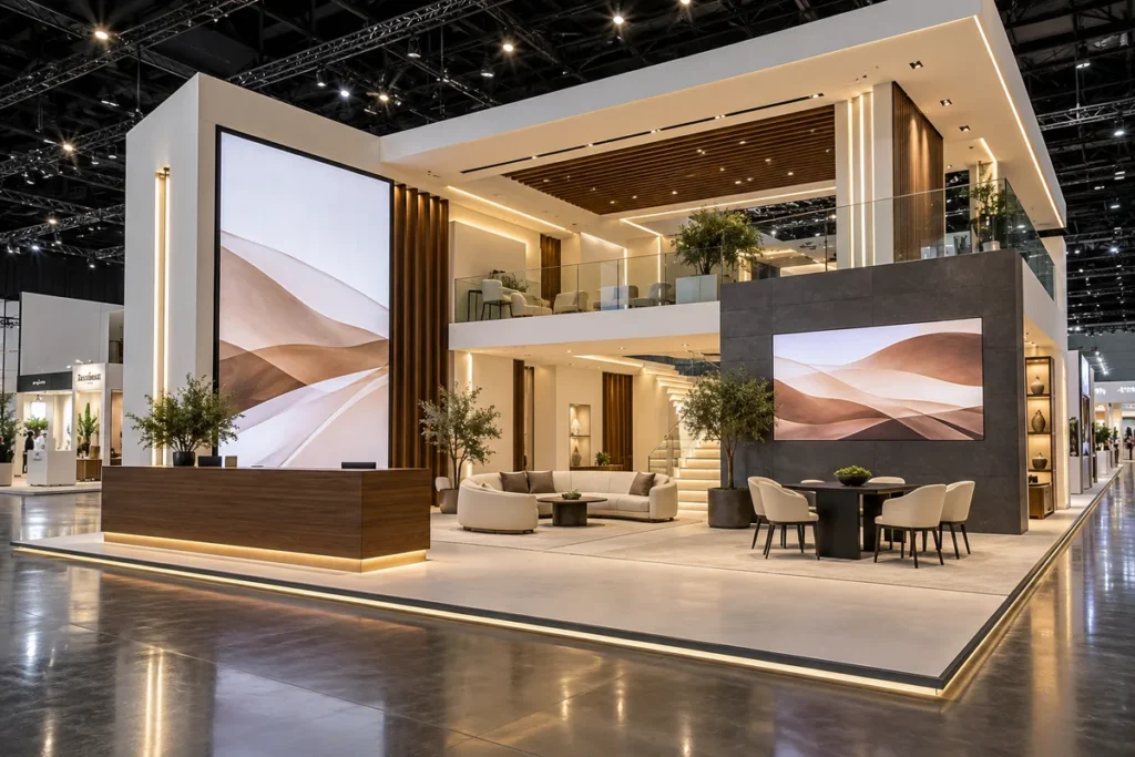 أفكار لتصميم جناح معرض