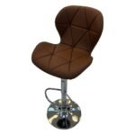 Geometric Quilted Bar Chair – Brown — product view