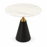 Round Café Table – Dark Pedestal Base — product view