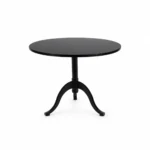 Round Pedestal Café Table — Black — product view