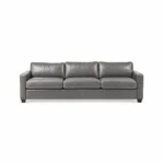 Three-Seat Upholstered Sofa — Grey — product view