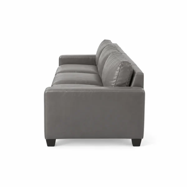 Three-Seat Upholstered Sofa — Grey — side
