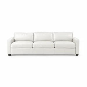 Three-Seat Upholstered Sofa — White