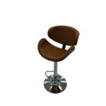 Wood Accent Bar Chair – Brown / Chrome — product view