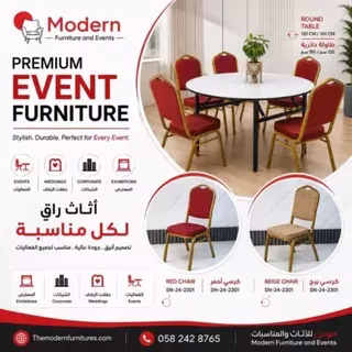 Event tables and chairs